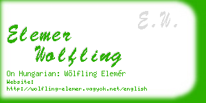 elemer wolfling business card